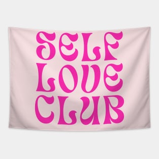 Self Love Club Typography Design Tapestry