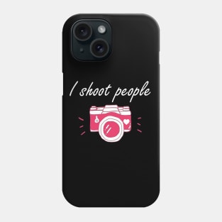 i shoot people - photography- hand drawn Phone Case