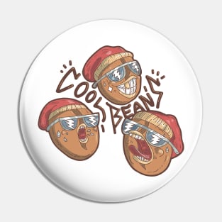 Cool beans Coffee beans character group Pin