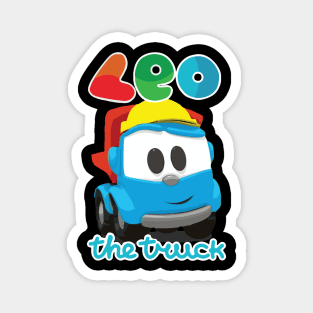 leo the truck construction Magnet