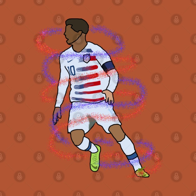 Christian Pulisic USA Drawing by Soccer T’s