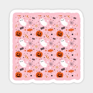 Halloween cute orange pattern Magnet