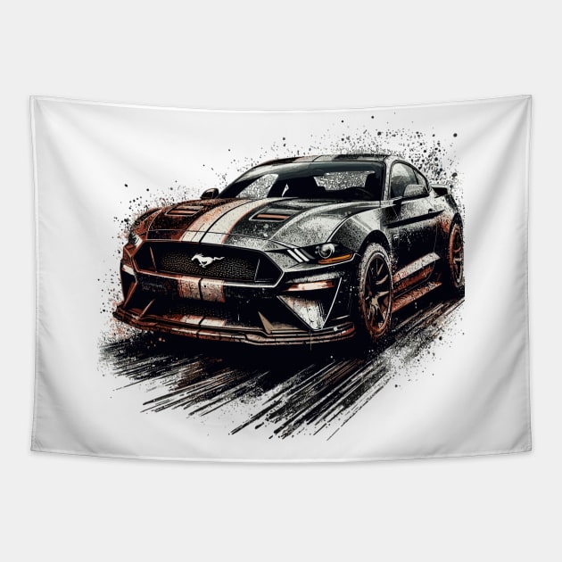 Ford Mustang Tapestry by Vehicles-Art