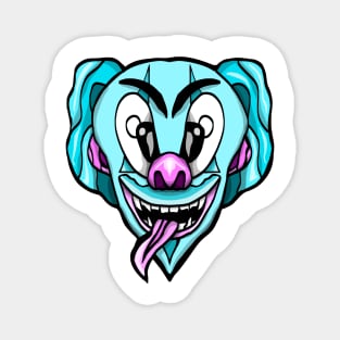 Clownin' Around Design (Pink and Blue) Magnet