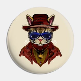 Cat gangsta Pin