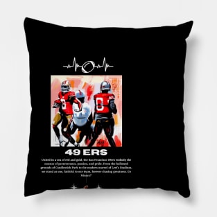 49 ers graphic design, funny 49 ers victor illustration design Pillow