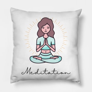 Meditation girl Pillow