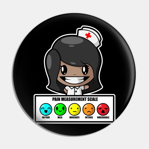 Black Nurse Pain Scale African American Black Pride Gift Pin by SWIFTYSPADE