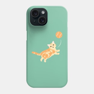 Playing American Shorthair Cat - Orange Phone Case