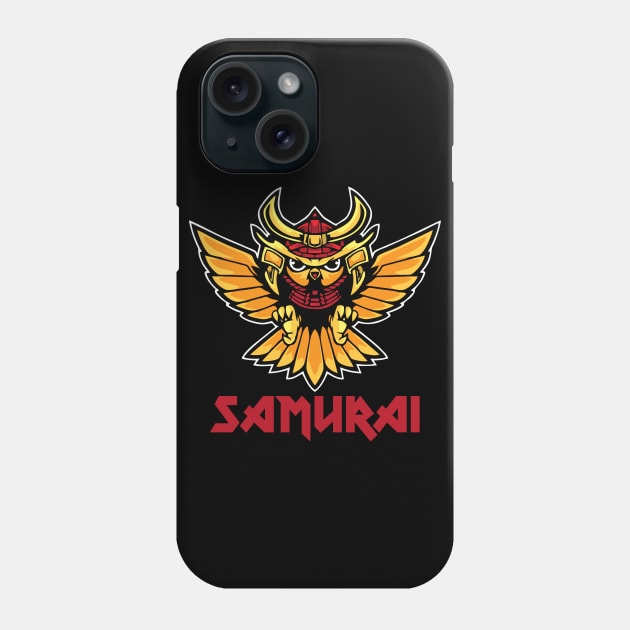 Samurai owl Phone Case by Badganks