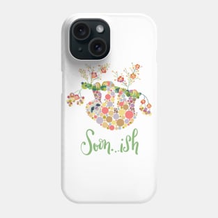 Soonish Funny Sloth Design Slow Lazy Colorful Circles Phone Case