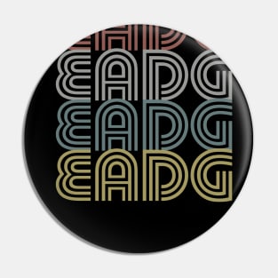 Bass Player Gift - EADG 4 String Bass Guitar Retro Pin