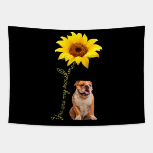 You Are My Sunshine Bulldogs Sunflower Shirt Tapestry