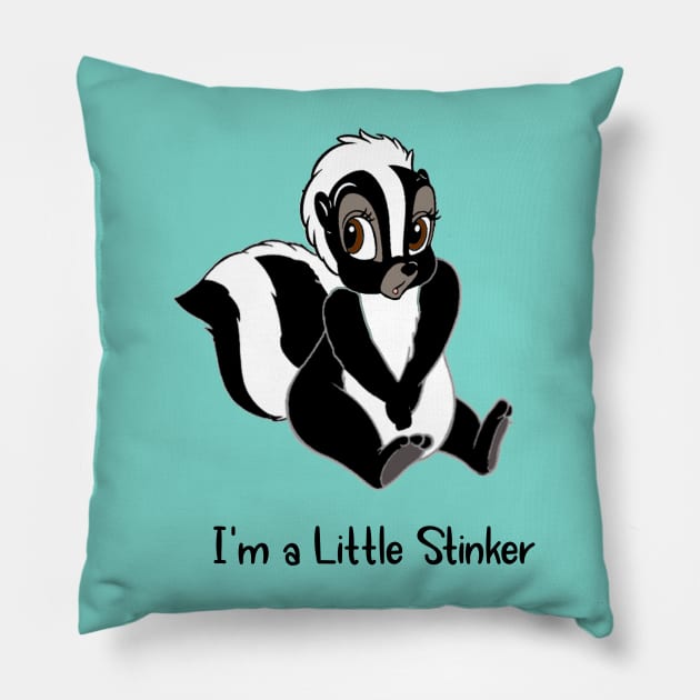 I'm a Little Stinker Skunk Pillow by numpdog