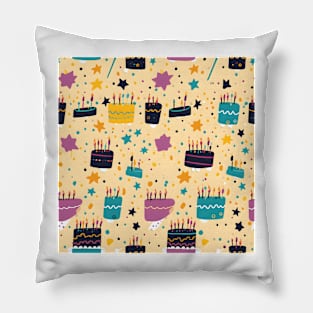 Happy Birthday Party Celebration Pattern 20 Pillow