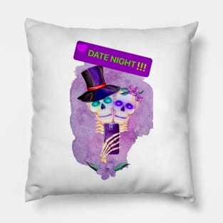 “Skeleton’s Date Night” Pillow