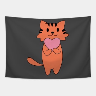 Tiger heart (pink) Tapestry