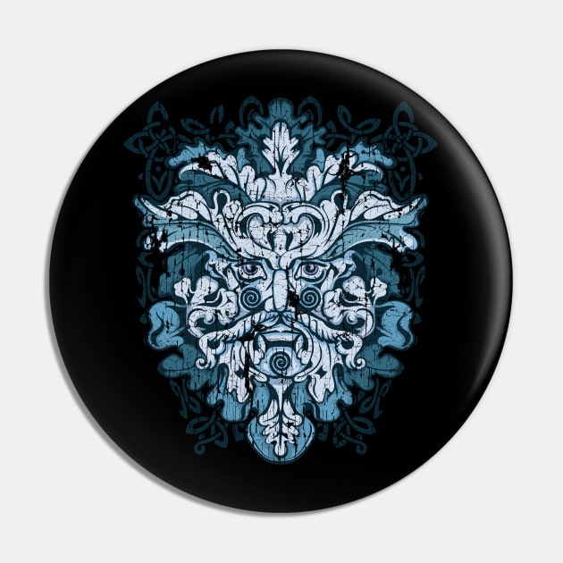 Celtic Green Man Pagan Irish Mythology Nature God Pin by Blue Pagan