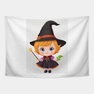 Cute Baby Witch Tapestry