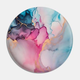 Blushing Sky - Abstract Alcohol Ink Art Pin