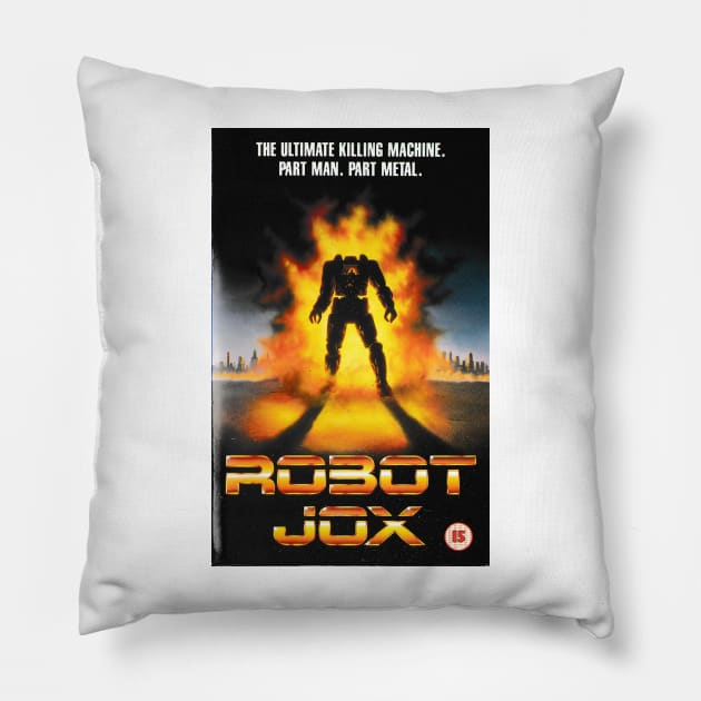 Robot Jox VHS Cover Pillow by VHS Retro T-Shirts