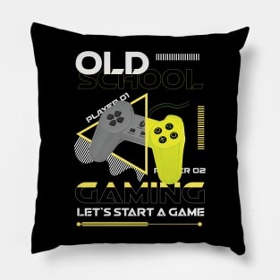 Old School Gaming - Let`s Start a Game Pillow