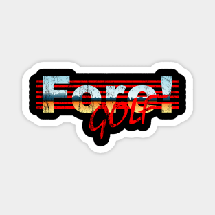 fore golf retro Magnet