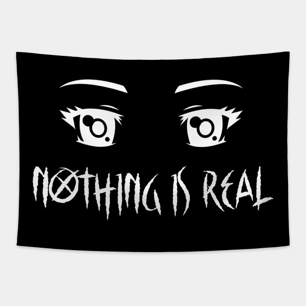 Nothing is real , dead inside , anime manga eyes Tapestry by noirglare