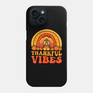 Thankful Vibes Turkey Pumpkin Happy Fall Thanksgiving Phone Case