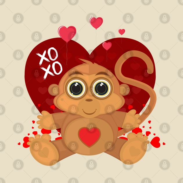 Valentine's Day Monkey by adamzworld