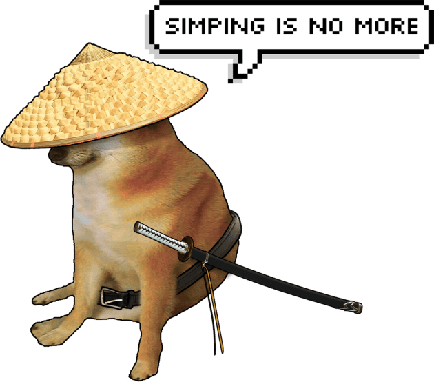 Doge: Simping Is No More Kids T-Shirt by artsylab