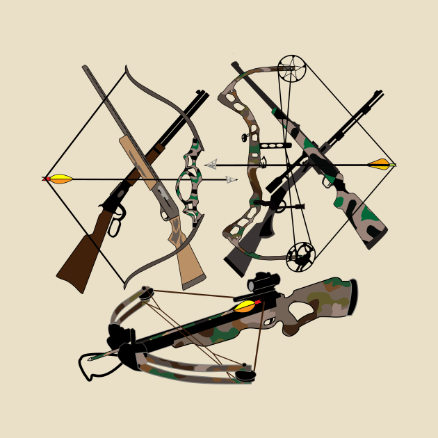 Hunting, illustration, archery, weapons, hunter toys by sandyo2ly