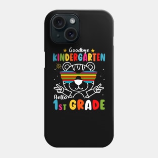 Goodbye kindergarten Graduation 2024 Hello 1st Grande Tiger Phone Case