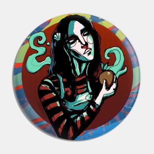 Orange Girl With An Orange Fruit (BLUE) by CRASHTHEKOI Pin