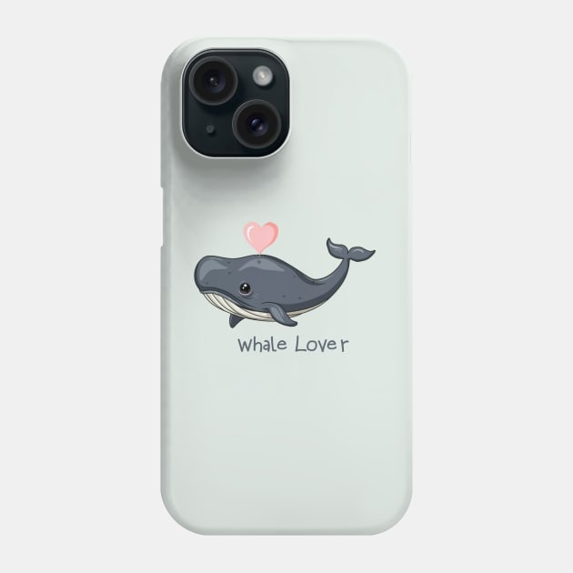 Cute whale lover Phone Case by Spaceboyishere