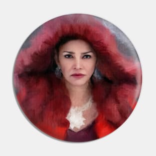 Queen in Red Coat for Screaming Firehawks Pin