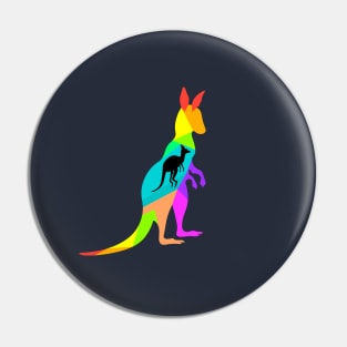 Colorful kangaroo Pin