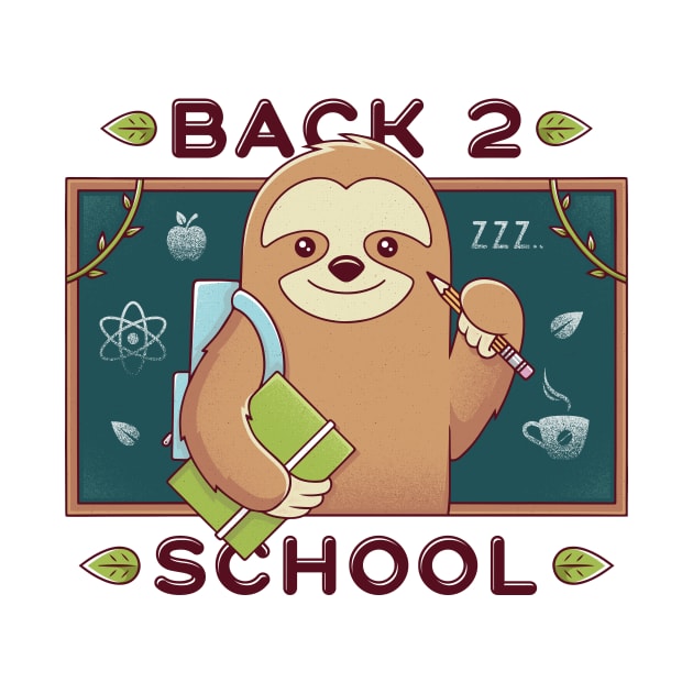 Sloth Back to School by Alundrart