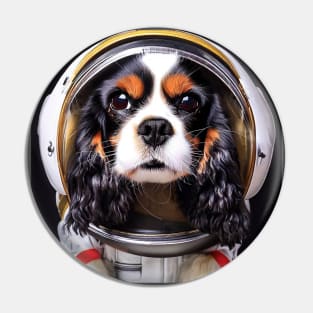 King Charles Cavalier in Space Pin