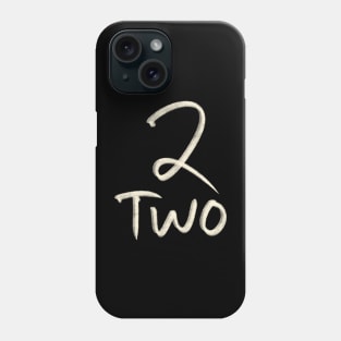 Hand Drawn Number Letter 2 Two Phone Case