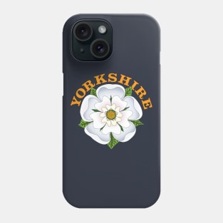 Yorkshire with white rose Phone Case