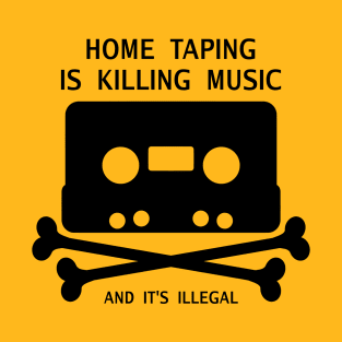 HOME TAPING IS KILLING MUSIC vintage print T-Shirt