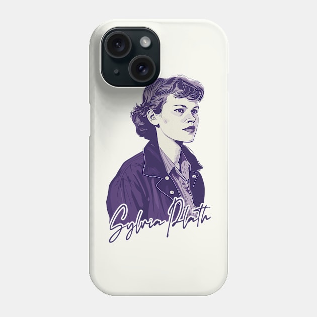 Sylvia Plath / Retro Quote Design Phone Case by unknown_pleasures