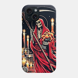 Santa Muerte Rojo Red Saint Death Phone Case