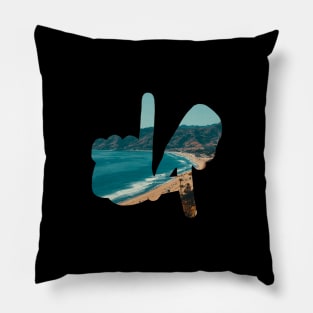 Medium LA Hands, Beach v2 Pillow