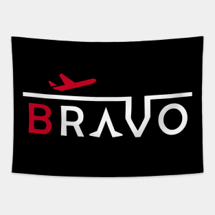 BRAVO Aviation Phonetic Alphabet Pilot Airplane Tapestry