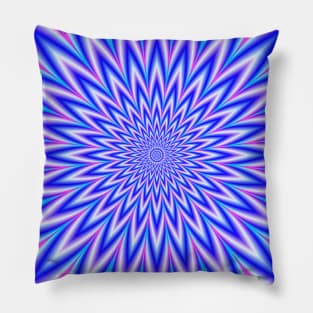 24 Point Star in Pink and Blue Pillow