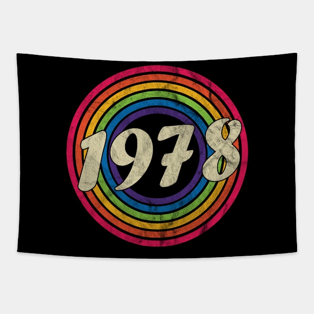 1978 - Retro Rainbow Faded-Style Tapestry by MaydenArt