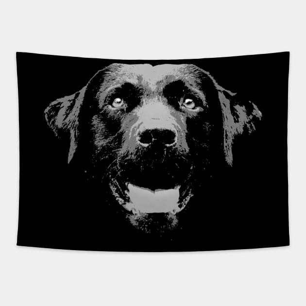 Black Labrador Tapestry by childofthecorn