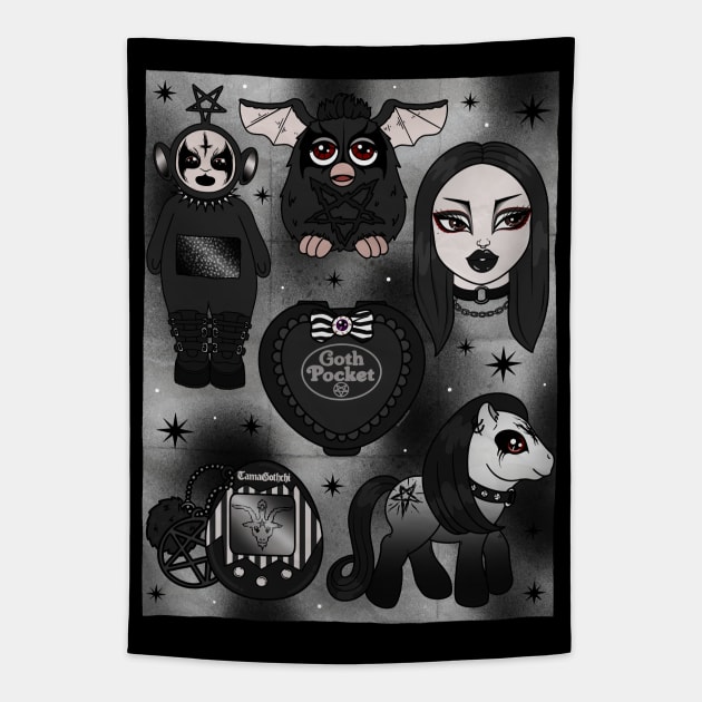 Goth Toys Tapestry by chiaraLBart